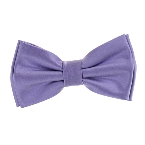 Lavender Satin Finish Silk Necktie with Matching Pocket Square