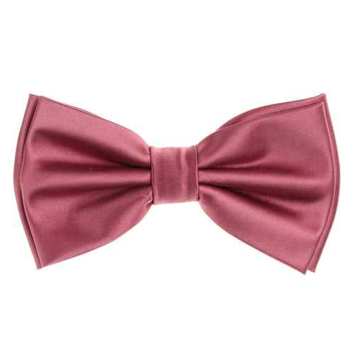Chianti Satin Finish Silk Pre-Tied Bow Tie with Matching Pocket Square