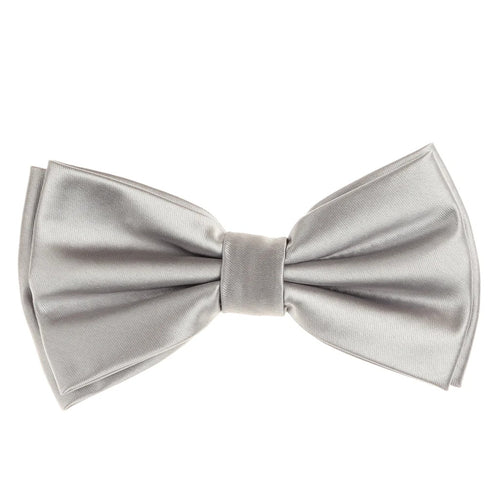 Mystic Satin Finish Silk Pre-Tied Bow Tie with Matching Pocket Square