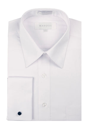 White Slim Fit Dress Shirt (French Cuffs) 15 1/2 34/35