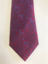 Large Knot Dark Red and Blue Necktie Set