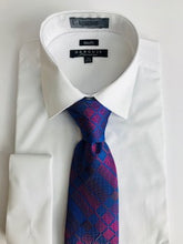 Blue and dark red designer necktie set
