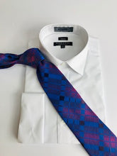 Blue and dark red designer necktie set