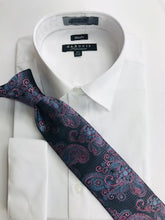 Dark grey paisley necktie set