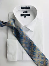 Blue/tan designer necktie set