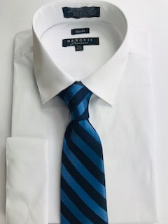 Tone on Tone blue  stripe necktie set
