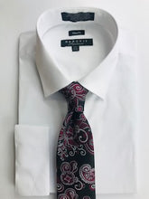 Black and maroon paisley designer necktie set