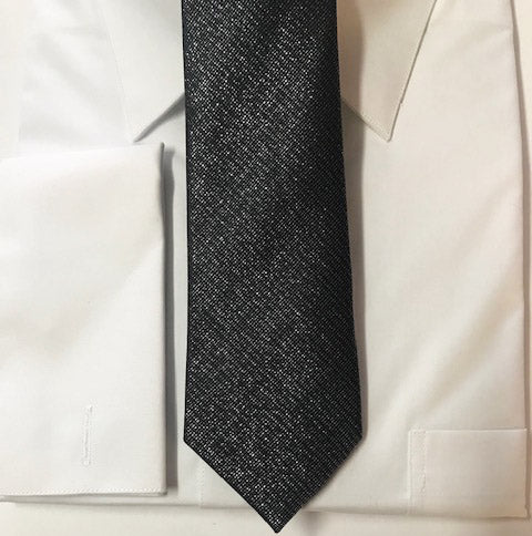Skinny Glitter, black necktie set