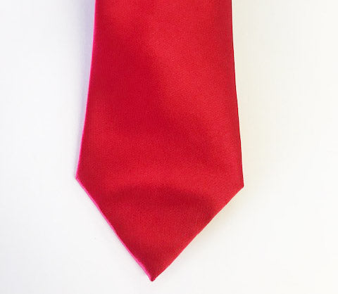 Solid Red Necktie Set
