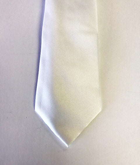Solid White Necktie Set