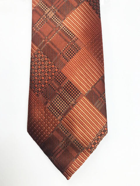 Brown & Copper Designer Necktie Set