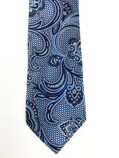 Blue Paisley Designer necktie set