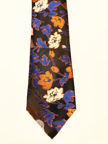 Multi color Blue floral designer necktie set
