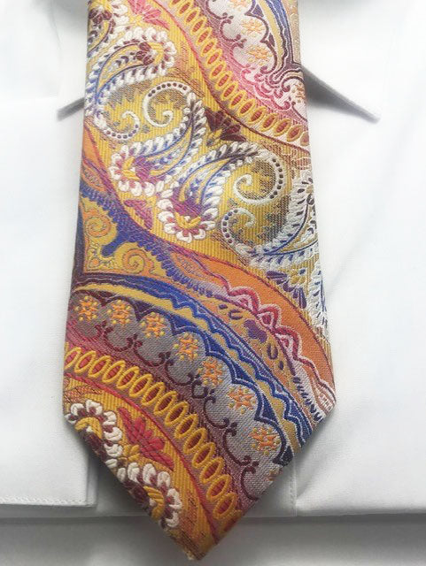 Multi Color Paisley Designer Necktie Set