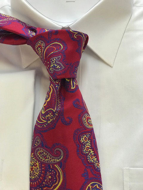 Dark Red and Bue Designer Necktie Set #5