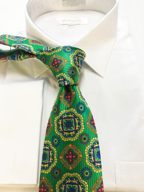 Green Designer Necktie Set #1