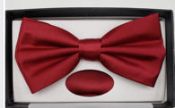 Maroon Bow tie set